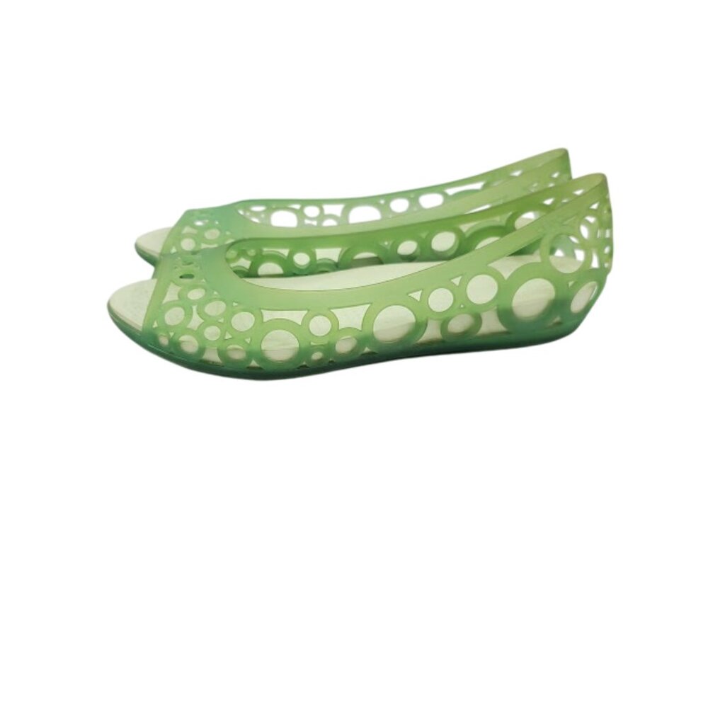 Green Women's Cutout Ballet Flats